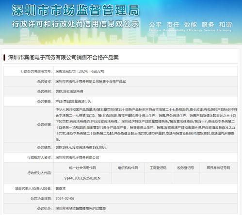 深圳市宾阁电子商务有限公司销售不合格产品案